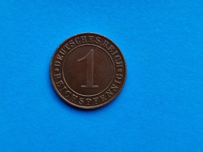 1 Pfennig 1936 lit. D -Germania-stare buna-patina foto