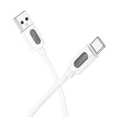 CABLU alimentare si date Borofone &amp;quot;BX114&amp;quot;, Fast Charging Data Cable pt. smartphone, USB la USB Type-C 3A , 1m, alb &amp;quot;6941991116896&amp;quot; (timbru verde 0.08 foto