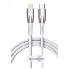 Cablu incarcare/transfer Baseus Glimmer USB Type-C/Lightning, PD 20W, 1m, Alb