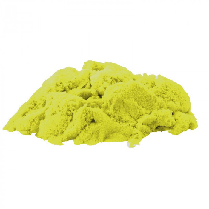 Nisip kinetic 500g, ecologic, maleabil, 10 forme incluse culoare galben