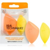 Real Techniques Sponge+ Miracle Complexion &amp; Concealer burete pentru machiaj 2 bc 1 buc