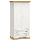Dulap Jaden Frunze Duble Culoare Stejar Auriu-Alb Antic 101x62x197.5 cm
