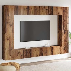 Set comodă TV 8 pcs Lemn vechi 100 x 30 x 30 cm Lemn compozit