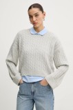 Hollister Co. pulover femei, culoarea gri, KI350-4274