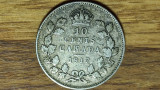 Canada -moneda de colectie argint sterling- 10 cents 1917 - George V - superba!