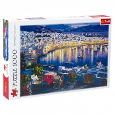 Puzzle 1000 piese, model mykonos la apus, multicolor foto