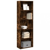 Biblioteca Gossi Stejar Fumuriu 60x30x189cm Lemn Prelucrat Rafturi Depozitare Living Birou