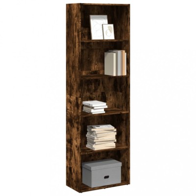 Gossi biblioteca, stejar fumuriu, 60x30x189 cm, lemn prelucrat foto