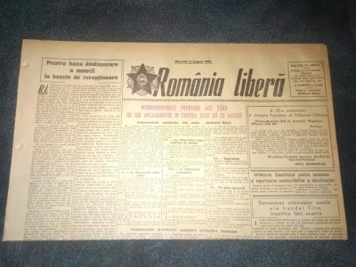 ZIARUL ROMANIA LIBERA 2 AUGUST 1950 PROCESUL UNUI GRUP DE SPIONI SI TRADATORI foto