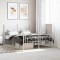 Gossi cadru de pat metalic cu tablie, alb, 140x200 cm