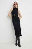 Desigual rochie NUEVA YORK culoarea negru, maxi, evazati, 24SWVK11