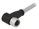 Conector M8 mamă 4 pini, 90&deg;, cu cablu de 2m - HARTING