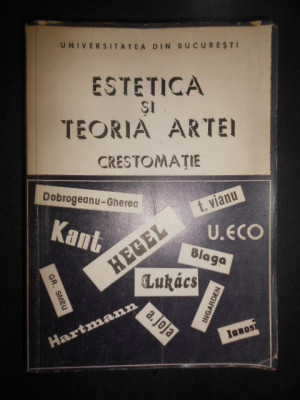 Cezar Radu - Estetica si teoria artei. Crestomatie (1980, autograf si dedicatie) foto