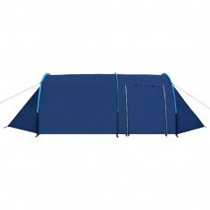 Cort de camping, 4 persoane, bleumarin albastru deschis