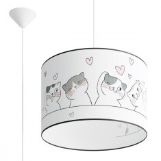 Lampă Suspendată Cat Multicolor Pvc 1 Bec Oval Modern De Interior