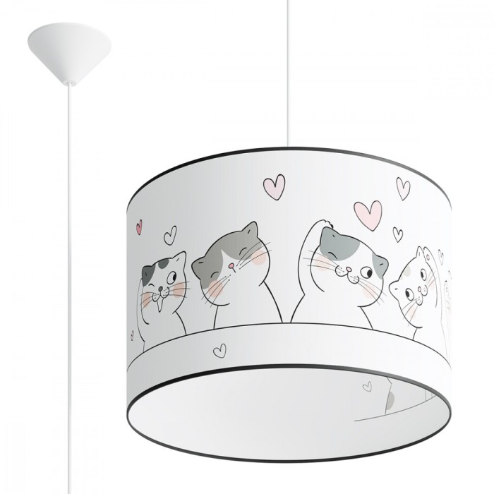 Lampă Suspendată Cat Multicolor Pvc 1 Bec Oval Modern De Interior