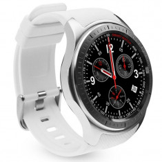 Smartwatch Telefon cu Android iUni DM368, AMOLED 1,39 inch, WIFI, 3G, GPS, Bluetooth, Monitorizare Puls, Alb foto