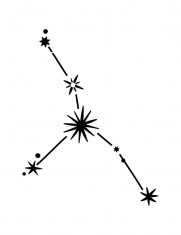 Sticker decorativ Constelatie Zodiacala, Negru, 71 cm, 5485ST foto