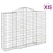 Cosuri gabion arcuite 15 buc, 200x30x140/160cm, fier galvanizat