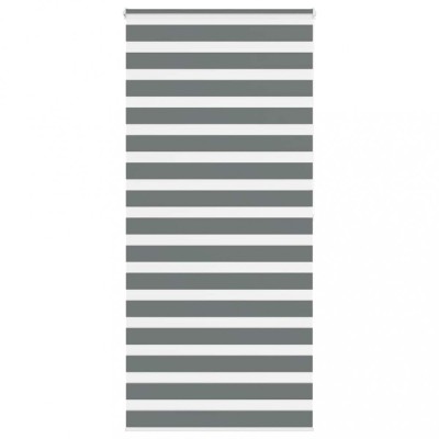 Jaluzea tip zebra gri inchis latime tesatura 105,9 cm poliester foto