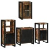 VidaXL Set de mobilier pentru baie cu ușă 4 pcs Lemn recuperat solid 3305697