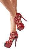 Cumpara ieftin Sandale Platforma Rosii Toc 14cm, High Heel Red Sandals