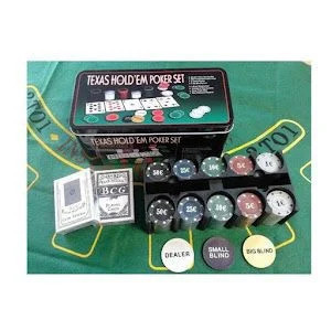 Set Poker Texas Hold &#039; Em 200 jetoane inscriptionate + doua pachete carti