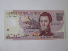 Chile 2000 Pesos 2004 UNC foto