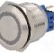 Intrerupator anti-vandalism, ON-ON, &Oslash;25mm, ONPOW - GQ25-11ZE/G/24V/S