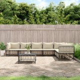 VidaXL Set mobilier de grădină cu perne, 8 piese, antracit, poliratan 3186762