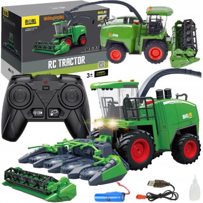 MAȘINĂ AGRICOLĂ COMBINE HARVESTER JUCĂRIE CU TELECOMANDĂ PENTRU COPII PILOTR/C 1:24 foto