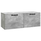 vidaXL Oglindă TV montată pe perete Gri Beton 78,5 x 31 x 30 cm 898718