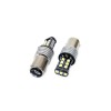 Set becuri auto cu LED CANBUS compatibil P21 5W BA15D 15 SMD 7.5W Alb 12 24V, destinat competitiilor auto sau off-road, Amio