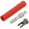 Conector banană 4mm roșu neizolat 32A 30VAC 60VDC ST&Auml;UBLI