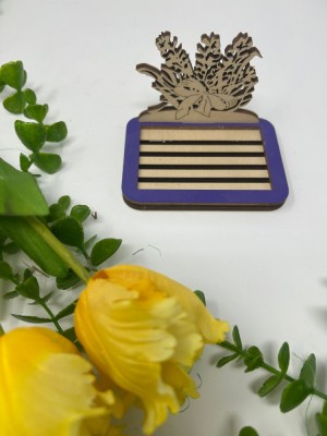 Suport pentru sapun din lemn de plop , Model Lavanda, rustic si elegant foto