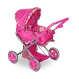 Carucior Pentru Papusi Cu Maner Reversibil Pink, Oem