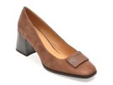 Pantofi EPICA maro, 4L109, din piele intoarsa