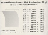 Posete filatelice L=217 mm. diferite inaltimi 26-160 mm. spate negru 1000 gr.