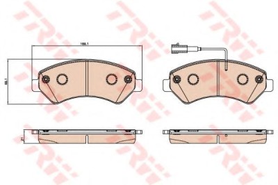 Set placute frana,frana disc FIAT DUCATO bus (250, 290) (2006 - 2016) TRW GDB2069 foto