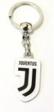 Breloc cheie inox compatibil echipa Juventus Torino alb/negru
