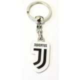 Breloc cheie inox compatibil echipa Juventus Torino alb/negru