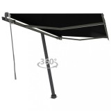 VidaXL Copertină autonomă retractabilă automat, antracit, 350x250 cm