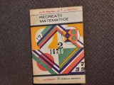 Recreatii Matematice H.R.Radian si T.J.Radian