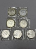 LOT 7 MONEDE ARGINT 925 - 2000 Pesetas - 1994, 95, 96, 98, 99 - 126g - 6lei/gr. !