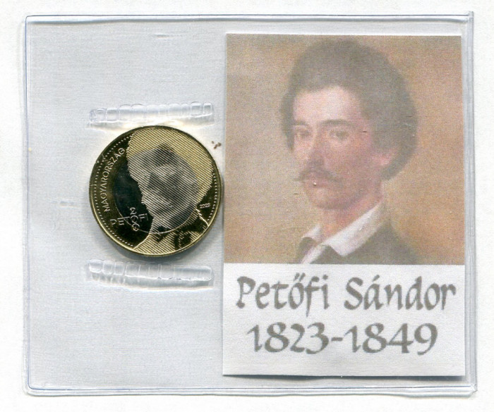 UNGARIA 200 FORINT 2023 infoliat POET PETOFI SANDOR 200 ANI DE LA NASTERE UNC