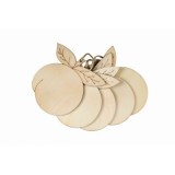 Accesorii creatie - lemn pirogravura - mar, 7x7cm, set 5 buc, Colorarte