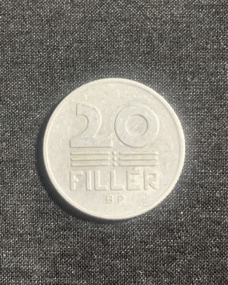 Moneda 20 filler 1975 Ungaria foto