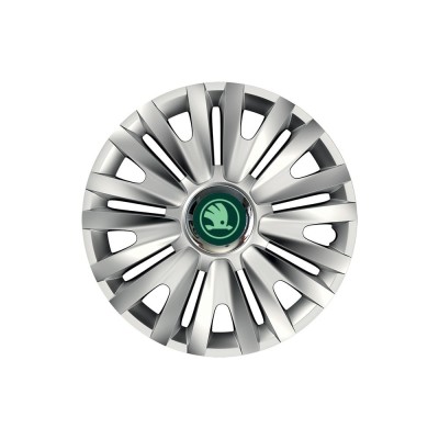 Set 4 Capace Roti pentru Skoda Nou Verde, model Royal Gray, R15, SKODA foto