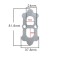 Placa supapa cap compresor 85x40x19mm Mod.Item R (R) CH176