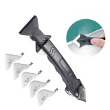 Set aplicator si razuitor silicon, 13cm, ABS, Negru